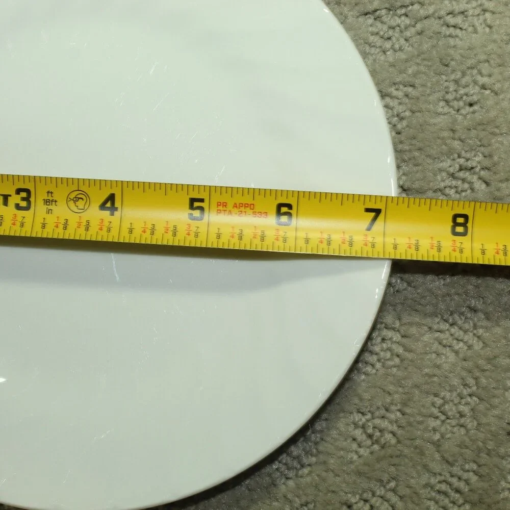 Set of 4  Gibson ~ 7” Salad Plates White Swirl  EUC!